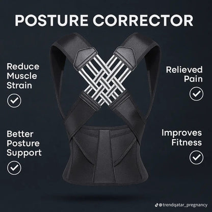 Posture Corrector Belt for Men & Women | Back Support & Pain Relief (Free Size)