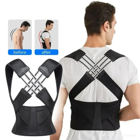 Posture Corrector Belt for Men & Women | Back Support & Pain Relief (Free Size)