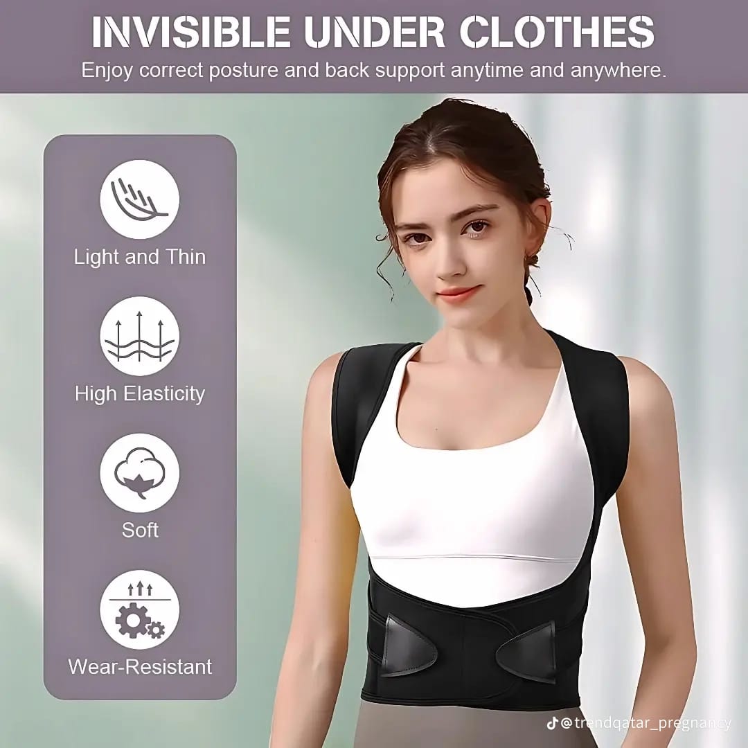 Posture Corrector Belt for Men & Women | Back Support & Pain Relief (Free Size)