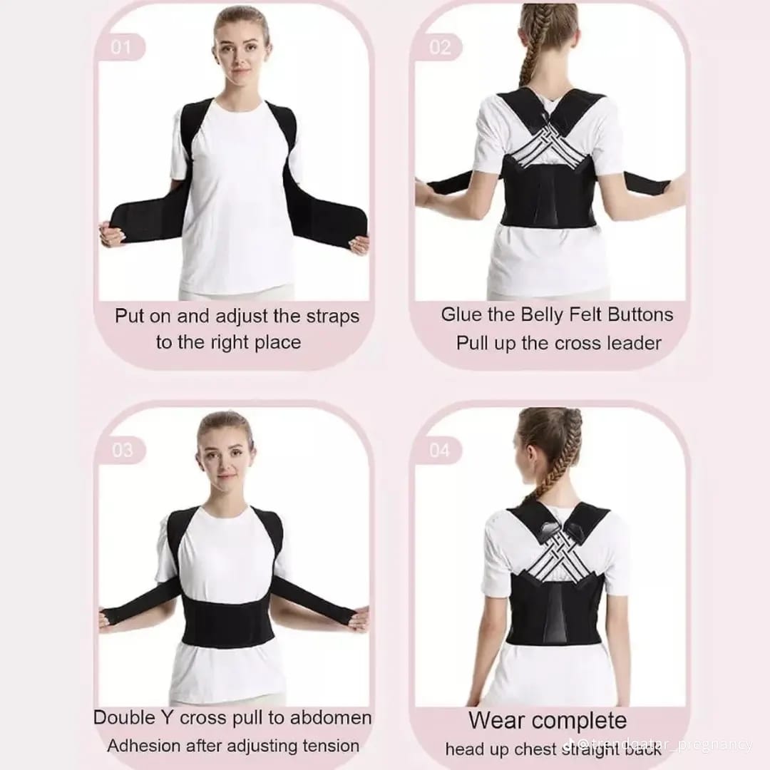 Posture Corrector Belt for Men & Women | Back Support & Pain Relief (Free Size)