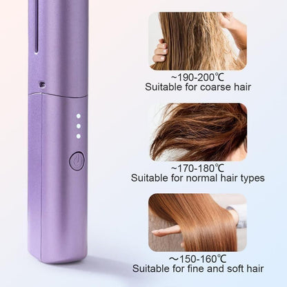 Portable Rechargeable Mini Straightener & Hot Comb – Smooth, Sleek Hair Anywhere